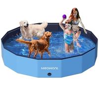 Meowant Foldable Dog Pool Dog Paddling Pool, Upgrade Thickened PP Material Swimming Pools for Large Dogs, Indoor Outdoor Portable Dog Pool, Large Kids Bath Pool with 4pcs Repair Patch (2XL-71 x 12")