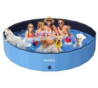 Meowant Foldable Dog Pool Dog Paddling Pool, Upgrade Thickened PP Material Swimming Pools for Large Dogs, Indoor Outdoor Portable Dog Pool, Large Kids Bath Pool with 4pcs Repair Patch (5XL- 97'x16")