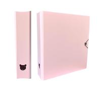 MEOWCAFE K-Keep A4 Plus 2 INCH Binder, Large Capacity Kpop Photocard Binder with 2 Backboards (ICY Pink)