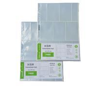 Meowcafe K-KEEP A4 Slim 7 Pocket Premium Kpop Photocard Binder Pages, 63x93mm Pocket Size, 11 Holes, 100 Micron, 50 Pages Set (Perfect For OT7 Enhypen, BTS, NCT Dream)