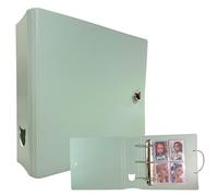 MEOWCAFE K-Keep A5 Wide 2 INCH Binder, Large Capacity Kpop Photocard Binder with 2 Backboards and 25 Single Sided A5 Slim Pages (Ice Green)