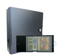 MEOWCAFE K-Keep A5 Wide Binder, 1.5 Inch, Compact Kpop Photocard With 25 A5 Slim 4 Pocket Page and 2 Backboards, Comprehensive Beginner (Minimal Black)