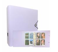 MEOWCAFE K-KEEP A5 Wide Binder, 1.5 Inch, Compact Kpop Photocard With 25 A5 Slim 4 Pocket Page and 2 Backboards, Comprehensive Beginner (Minimal Purple)