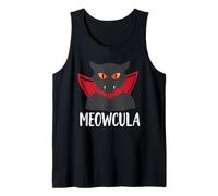 Meowcula Funny Halloween Cat Vampire Dracula Kitty Lover Tank Top
