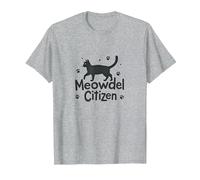 Meowdel Citizen Cat Lover Paw T-Shirt, Men, Heather Grey, 5XL