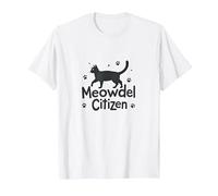 Meowdel Citizen Cat Lover Paw T-Shirt, Men, White, 4XL