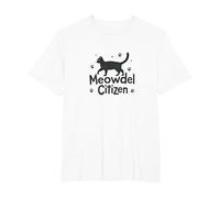 Meowdel Citizen Cat Lover Paw T-Shirt, Men's Big and Tall, White, 4X Tall
