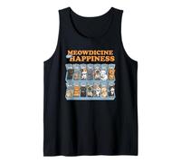 Meowdicine for Happiness Cats Pun Cute Kittens Cat Lover Tank Top
