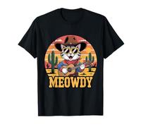 Meowdy Cat Country Western Vintage Funny Cowboy Cat T-Shirt