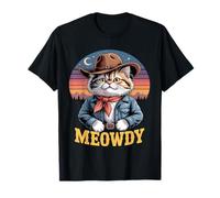 Meowdy Cat Funny Western Country Vintage Cowboy Cat T-Shirt
