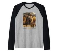 Meowdy Partner Country Music Cat Cowboy Hat Western Cat Raglan Baseball Tee