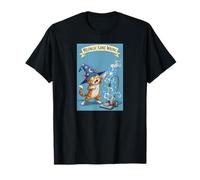 Meowgic Gone Wrong Cat Wizard Funny Vacuum Spell Mishap Art T-Shirt