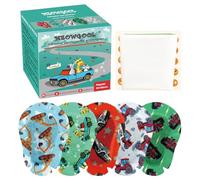 MEOWGOOL Sticky Eye Patches for Kids with Lazy Eye, 60 + 6 Extra Patches, Adhesive Bandages for Amblyopia, 5 Fun Designs For Kids (Normal Size)