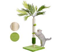 MeowHomm Cat Scratching Post,Cat Bird of Paradise Palm Tree for Indoor Cats with Natural Sisal Scratch Pole Hanging Sisal Ropes and Balls, Cute 40" Tall Cat Scratcher for Large Cat and Kittens