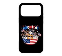 Meowica Cat 4th of July American Flag Case for iPhone 17 Pro Max