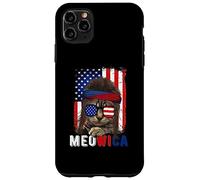 Meowica Cat Mullet American Flag Patriotic 4Th Of July USA Case for iPhone 11 Pro Max