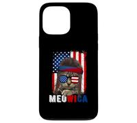 Meowica Cat Mullet American Flag Patriotic 4Th Of July USA Case for iPhone 13 Pro Max