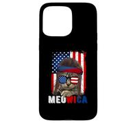Meowica Cat Mullet American Flag Patriotic 4Th Of July USA Case for iPhone 15 Pro Max