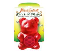 Meowijuana Knock N' Nibble Gummy Bear | Refillable Treat Dispensing Cat Toy | Promotes Play and Cat Health | Interactive Puzzle Toy for Felines
