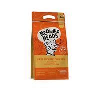 Meowing Heads Dry Cat Food - Paw Lickin' Chicken - 100% Natural Chicken and Fish with No Artificial Flavours, Good for Healthy Digestion, 1.5 kg