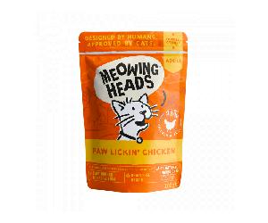 Meowing Heads Paw Lickin Chicken Cat Wet Food - 10 x 100g