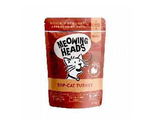 Meowing Heads Top Cat Turkey Cat Wet Food - 10 x 100g