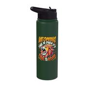 Meowing Time is Over It's Time to Roar - Roaring Lion Stainless Steel Insulated Water Bottle