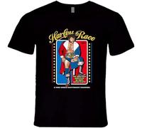 MEOWKIT Harley Race Classic Retro Wrestling T Shirt Reissue Black Black 3XL