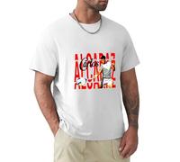 MEOWKIT Men's Round Neck T-Shirt Katelyn Carlos Alcaraz Tennis Fan Hand wash Recommended White L