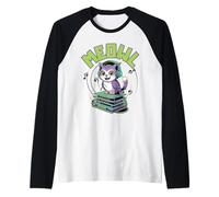 Meowl Brainrot Meme Teenagers Raglan Baseball Tee
