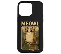Meowl - Funny Meow Cat Owl Brainrot Meme Gaming Slang Case for iPhone 15 Pro Max
