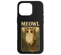 Meowl - Funny Meow Cat Owl Brainrot Meme Gaming Slang Case for iPhone 16 Pro