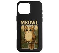 Meowl - Funny Meow Cat Owl Brainrot Meme Gaming Slang Case for iPhone 16 Pro Max