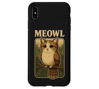 Meowl - Funny Meow Cat Owl Brainrot Meme Gaming Slang Case for iPhone XS Max