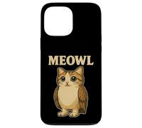 Meowl - Funny Meow Cat Owl Brainrot Slang Gaming Meme Case for iPhone 13 Pro Max