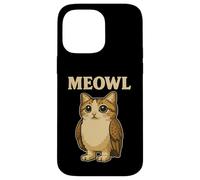 Meowl - Funny Meow Cat Owl Brainrot Slang Gaming Meme Case for iPhone 14 Pro Max