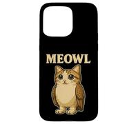Meowl - Funny Meow Cat Owl Brainrot Slang Gaming Meme Case for iPhone 15 Pro Max