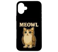 Meowl - Funny Meow Cat Owl Brainrot Slang Gaming Meme Case for iPhone 16 Plus