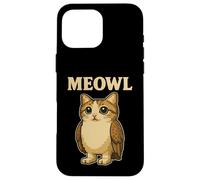 Meowl - Funny Meow Cat Owl Brainrot Slang Gaming Meme Case for iPhone 16 Pro Max