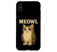 Meowl - Funny Meow Cat Owl Brainrot Slang Gaming Meme Case for iPhone XS Max