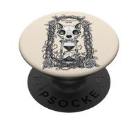 Meowmento Mori Cat Occult Dark Latin Phrase Cat Owner Emo PopSockets Adhesive PopGrip
