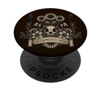 Meowmento Mori Cat Sundflowers Vintage Cat Latin Phrase PopSockets Adhesive PopGrip
