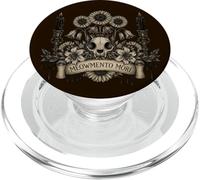 Meowmento Mori Cat Sundflowers Vintage Cat Latin Phrase PopSockets PopGrip for MagSafe