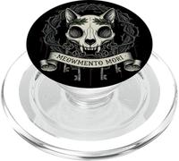 Meowmento Mori Cat with Wreath | Latin Phrase PopSockets PopGrip for MagSafe