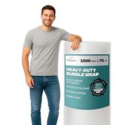 Meown Bubble Wrap Roll 1000mm x 75M - Heavy Duty Recyclable Packaging Roll for Moving, Packing & Shipping - Tear-Resistant Lightweight Cushioning for Fragile Items - Next Day Delivery Available