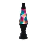Meown Retro Motion Lamp 14.5" - Colourful Graffiti Wax in Glass with Black Metal Base, UK Plug & Bulb Included Relaxing Mood Night-Light & Decorative Gift for Bedroom, Kids’ Room, Living Room, Office