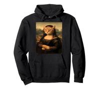 Meowna Lisa - Vintage Art Parody Remix Pullover Hoodie