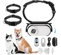 MeowNova 1080P Cat Camera Collar - Wireless Mini Sport Cam with Video Recording, Small Action Camera for Pet Supplies, Indoor/Outdoor Body Cam for Cats（White）