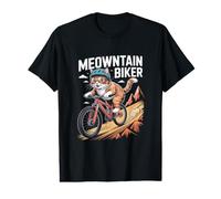 Meowntain Biker Cat Adventure Fun Value Graphic T-Shirt