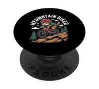 Meowntain Biker Cat Enthusiast Design PopSockets Adhesive PopGrip